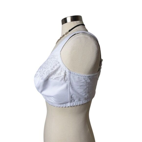 Glamorise 40F Bra Magic Lift Full Figure Minimizer Bra Cotton 1001 White 40DDD - Picture 6 of 9